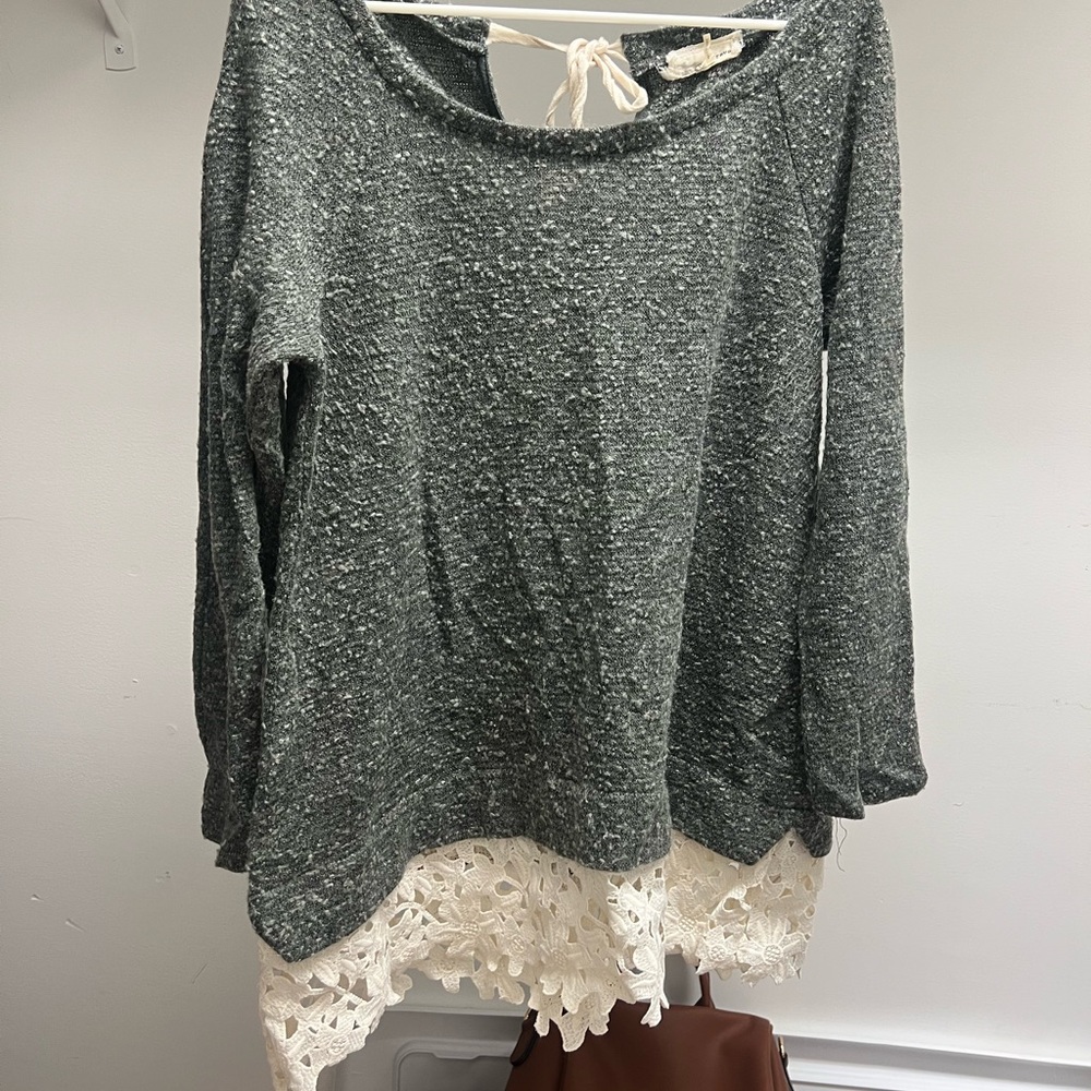 El Reve Gray Knit Sweater
